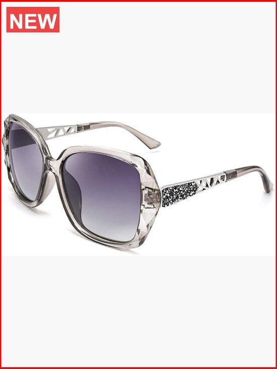 Women Square Sunglasses Sparkling Composite Frame UV400 Polarized main image 4